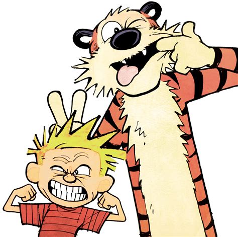 Calvin & hobbes - Calvin turned to face Hobbes one last time. “Goodbye Hobbes. Thanks… for everything…” ‘No, thank you Calvin.” Hobbes said. Calvin turned back to the door and said, “You can come in ...